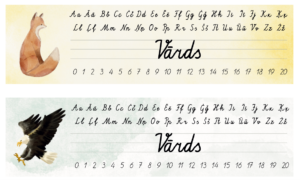 Vārdu kartītes sākumskolas skolēniem.