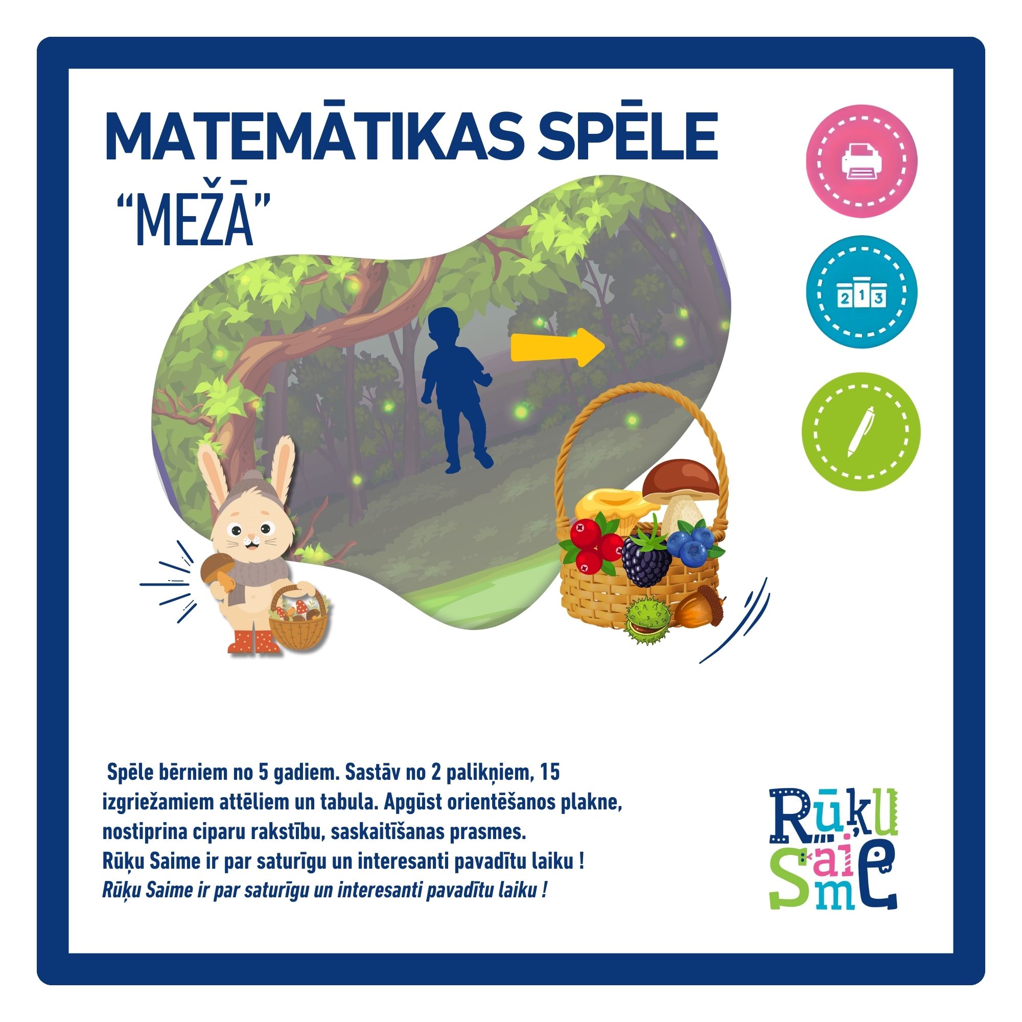 Matemātikas spēle “MEŽĀ” – orientēšanās, mežs