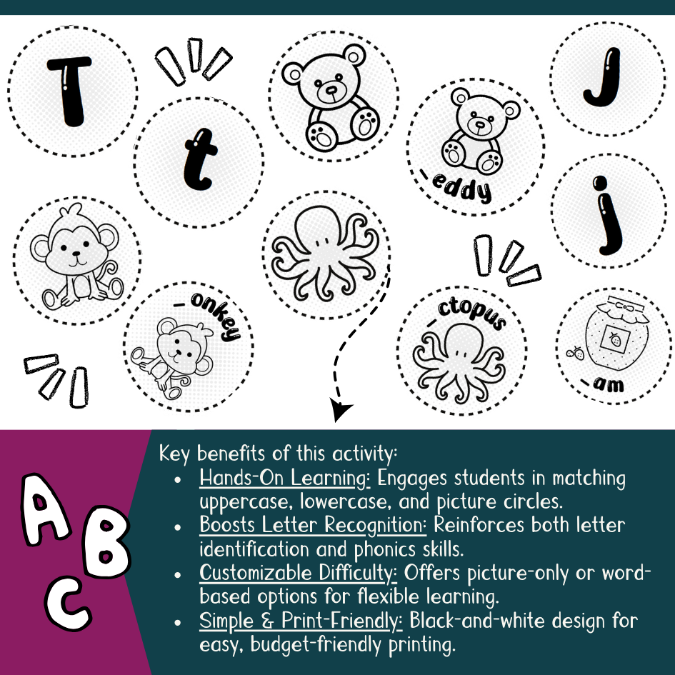 Alphabet Letter Recognition Activities BW / Burtu atpazīšana - Mācību ...
