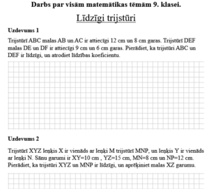 Noslēguma darbs par 9. klases tēmām