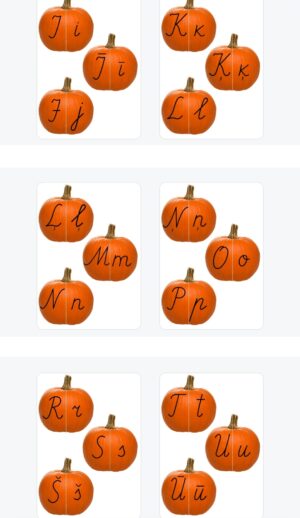 Ķirbis – rakstītie burti