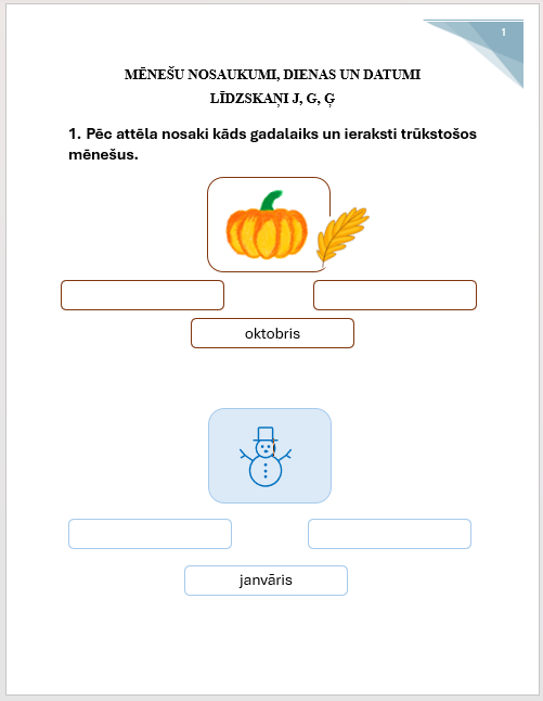 Mēneši, dienas, datumi_DL – Mācību materiāli