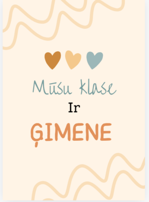 Plakāts/ Mūsu klase ir ģimene