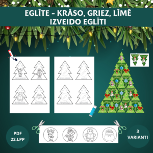 ZIEMAS KOMPLEKTS: EGLĪTES.DARBA LAPAS. NOFORMĒJUMS.