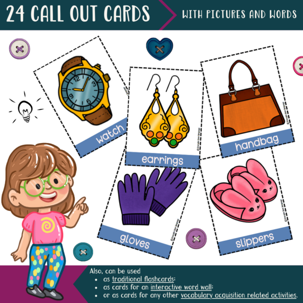 Personal Accessories Vocabulary BINGO / Mācību spēle Personal Accessories Vocabulary BINGO / Mācību spēle
