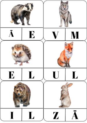 Meža dzīvnieki (spēle+pārbaude)