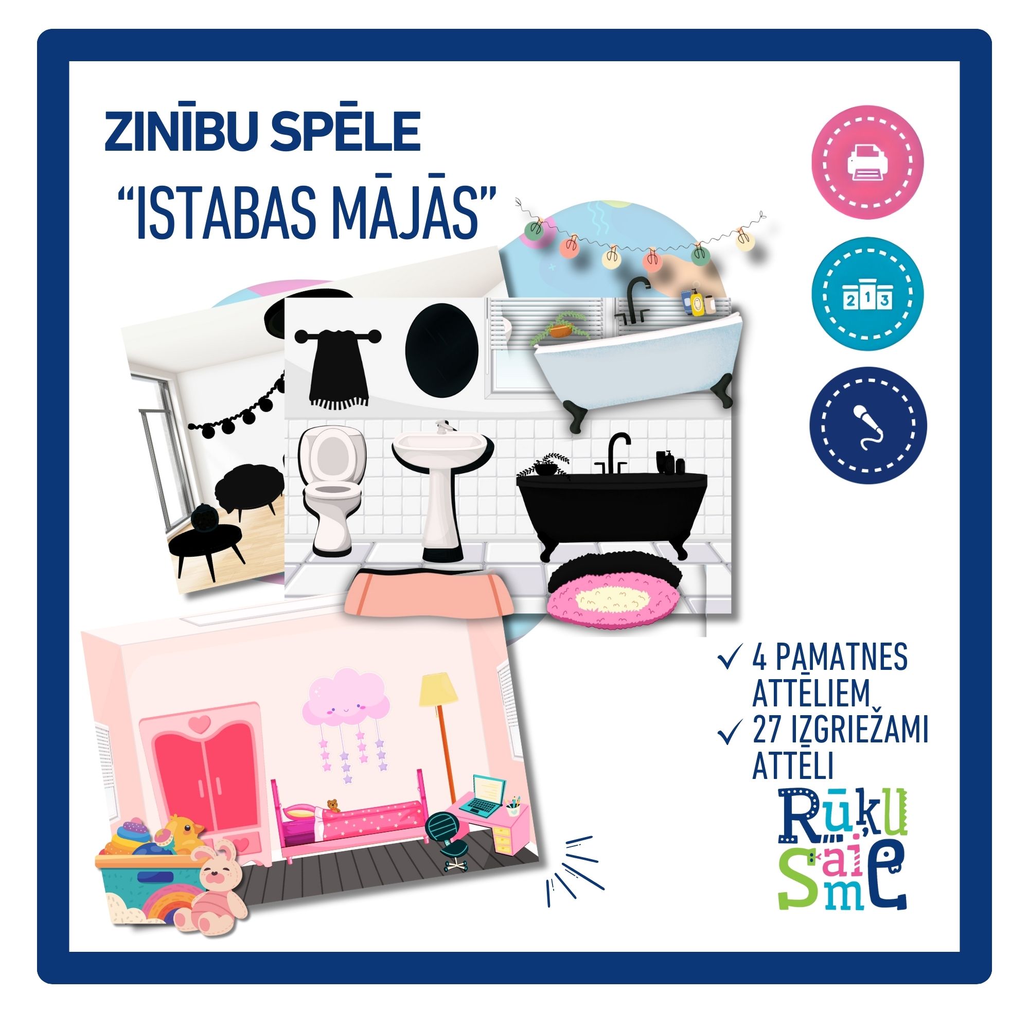 Zinību spēle ” ISTABAS MĀJĀS”- ģimene, valoda