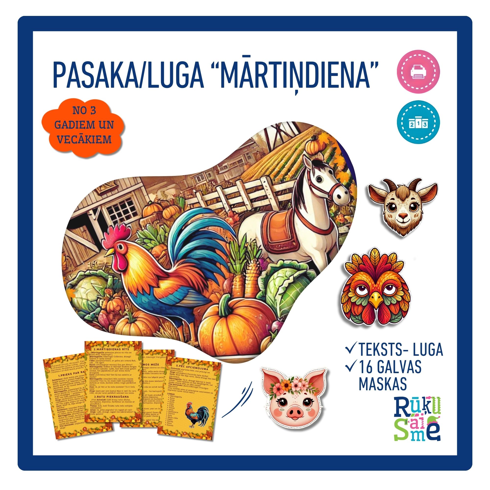 Pasaka/luga “MĀRTIŅDIENA LAUKOS”- rudens, lauki