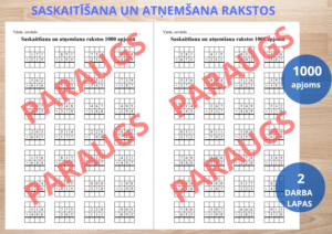 Saskaitīšana un atņemšana rakstos. 3.klase