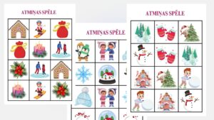 Atmiņas spēle, ziemas tematika