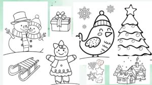 Krāsojamās lapas ziemas tematikā