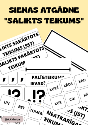Sienas atgādne par saliktu teikumu.