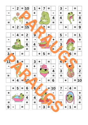 Saskaitīšanas un atņemšanas krustvārdu mīkla