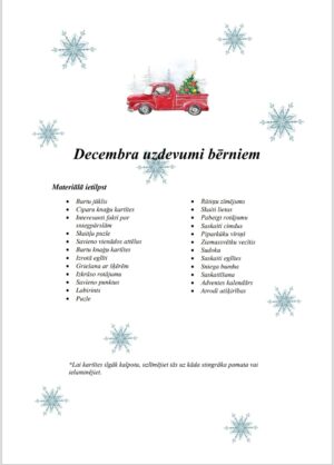 Decembra uzdevumi bērniem