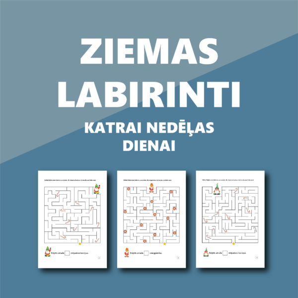 Ziemas labirinti katrai nedēļas dienai I Krāsains Ziemas labirinti katrai nedēļas dienai I Krāsains
