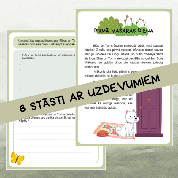 Latviešu valoda. Teksti ar uzdevumiem. Lasītprasme – Mācību materiāli