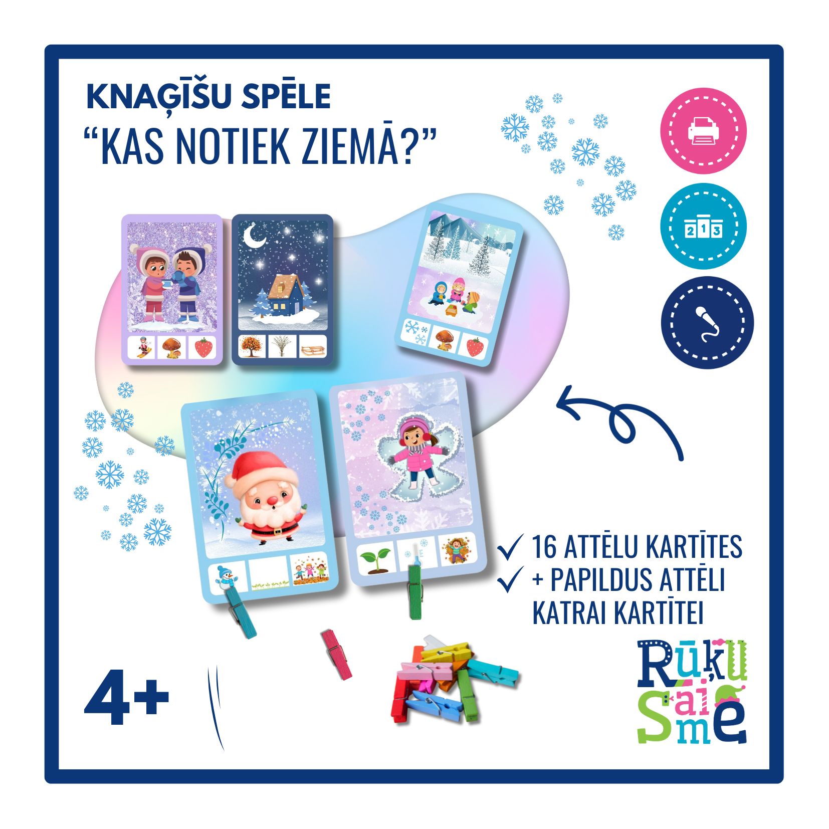 Dabas spēle “KAS NOTIEK ZIEMĀ”- ziema, gadalaiki