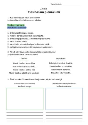 Darba lapa – Tiesības un pienākumi