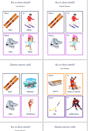 Ko es daru ziemā – teikumi.