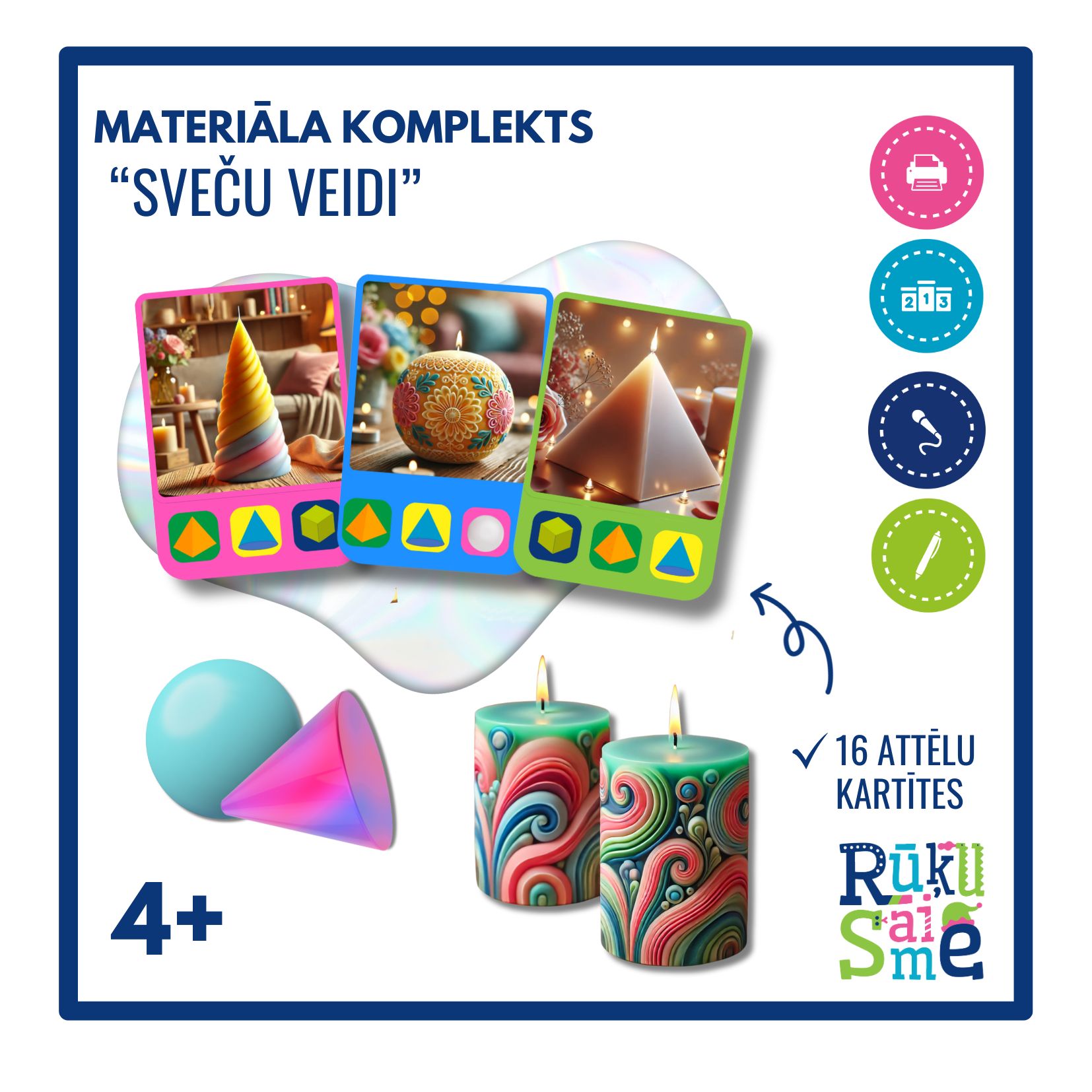 Matemātikas spēle “SVECES” – figūras, sveču diena