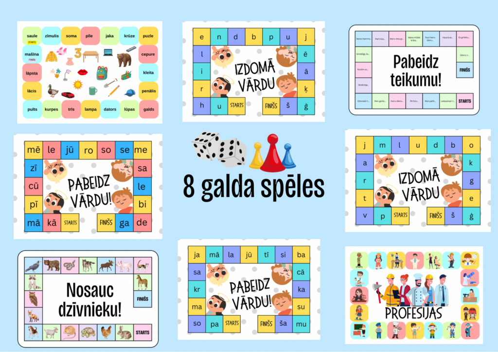 Galda spēles – Mācību materiāli