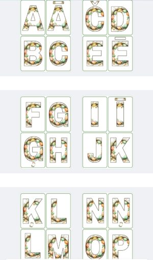 Alfabēts un cipari – Lieldienu tematikā