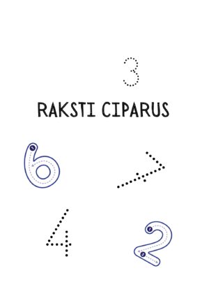 Raksti ciparus no 1 -10