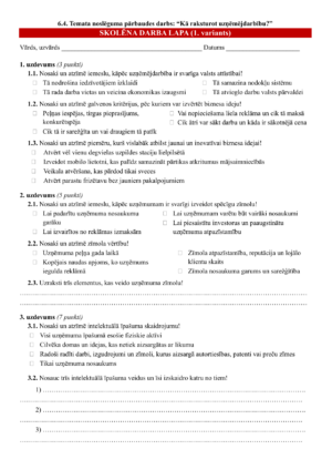 6.4. TND: “Kā raksturot uzņēmējdarbību?” + atb.