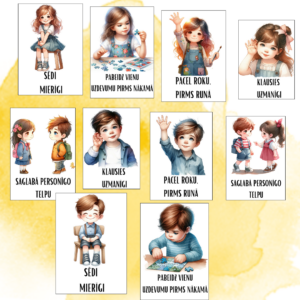 Pikrogrammas “Pieci uzvedības noteikumi”