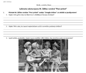 Laikmeta raksturojums M. Zālītes romānā “Pieci pirksti”