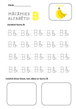 Alfabēta darba lapas