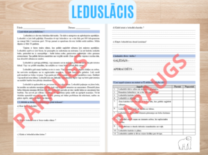 Lasītprasmes pilnveidei. Leduslācis. 2., 3.kl