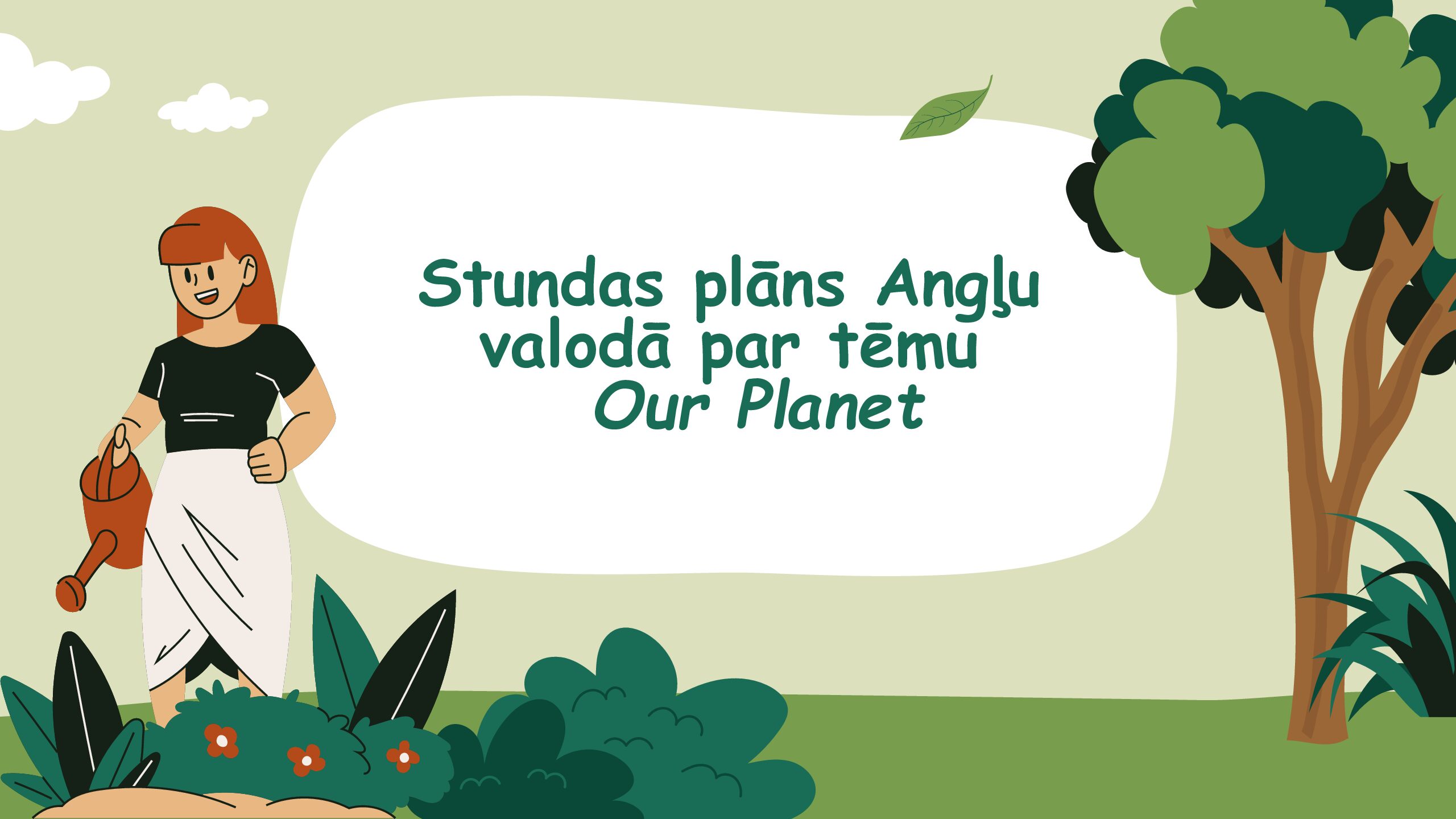 SP Angļu valodā par tēmu Our Planet