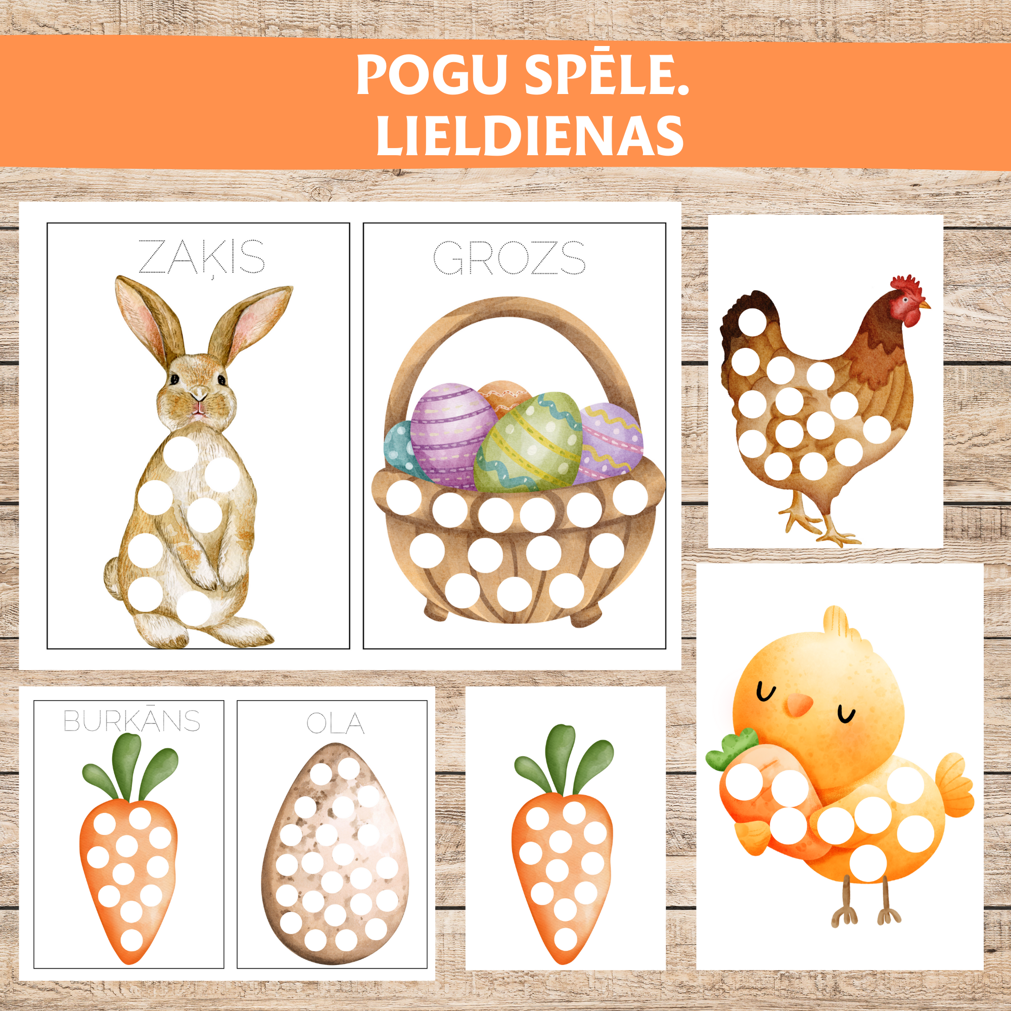 Pogu spēle. Lieldienas. - Mācību materiāli