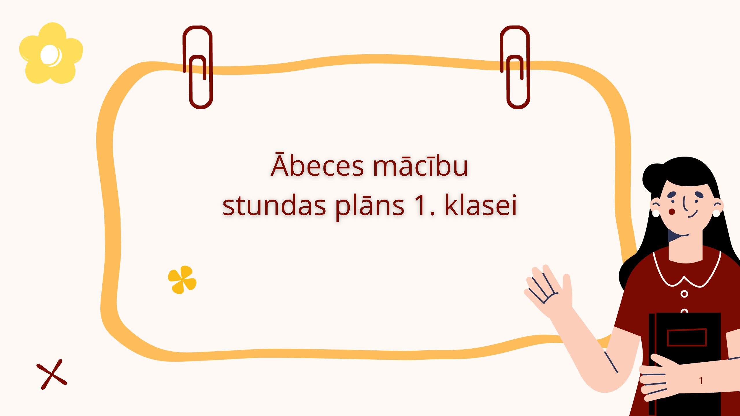 Ābeces mācību stundas plāns 1. klasei