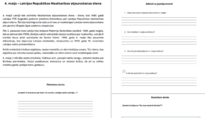 4. maija darba lapas