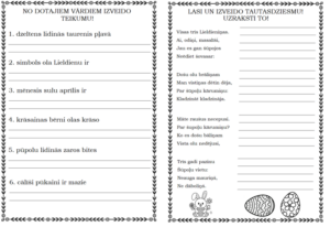 LIELDIENAS DARBA LAPAS TICĒJUMI, TAUTASDZIESMAS, MĪKLAS