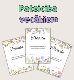 Pateicība vecākiem