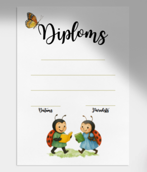 MĀRĪTES | DIPLOMS – ATZINĪBAS – PATEICĪBAS + tukša pamatne