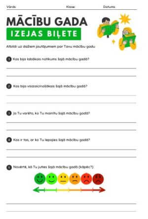 Mācību gada noslēguma Izejas biļete