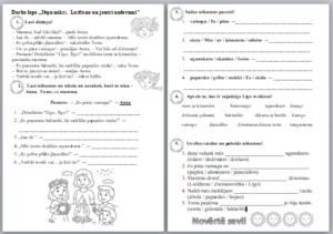 Darba lapa „Jāņu nakts. Lasīšana un jautri uzdevumi”