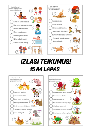 Izlasi teikumus.