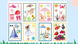 Stāsti par attēlu kartītē redzamo, vasaras tematika