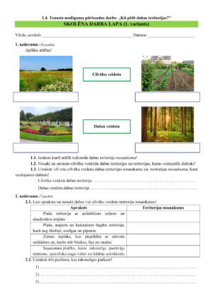 1.4. TND: „Kā pētīt dabas teritorijas?”