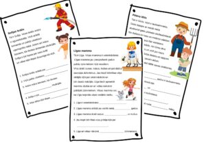 Darbs ar tekstu. Pazudušie vārdi. Profesijas.