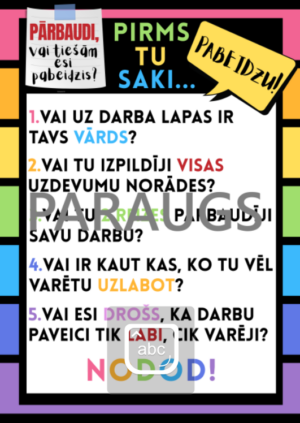 Atgādne “PABEIDZU!”