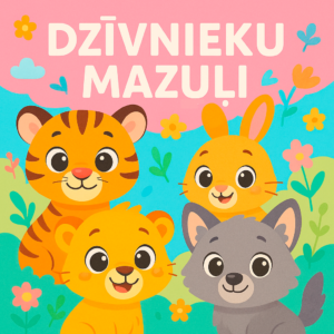 50 krāsojamās lapas sākumskolai. Dzīvnieku mazuļi.