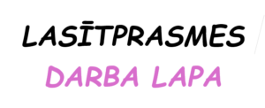 Lasītprasmes darba lapa