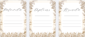 Sagatave diplomam, atzinībai, pateicībai