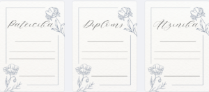 Sagatave diplomam, atzinībai, pateicībai